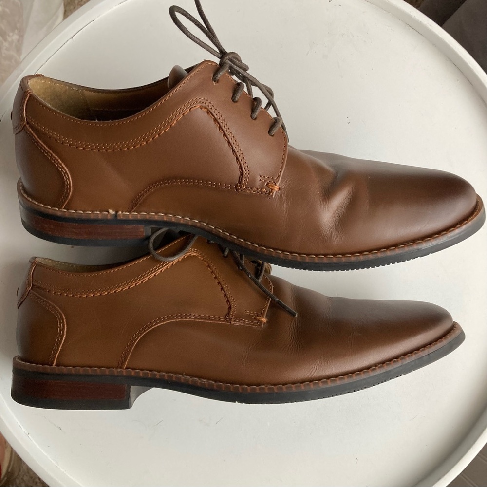 Size 10 M Nunn Bush Men's Westwood Flex Lace Up Oxfords Brown Dress shoes - Picture 6 of 11